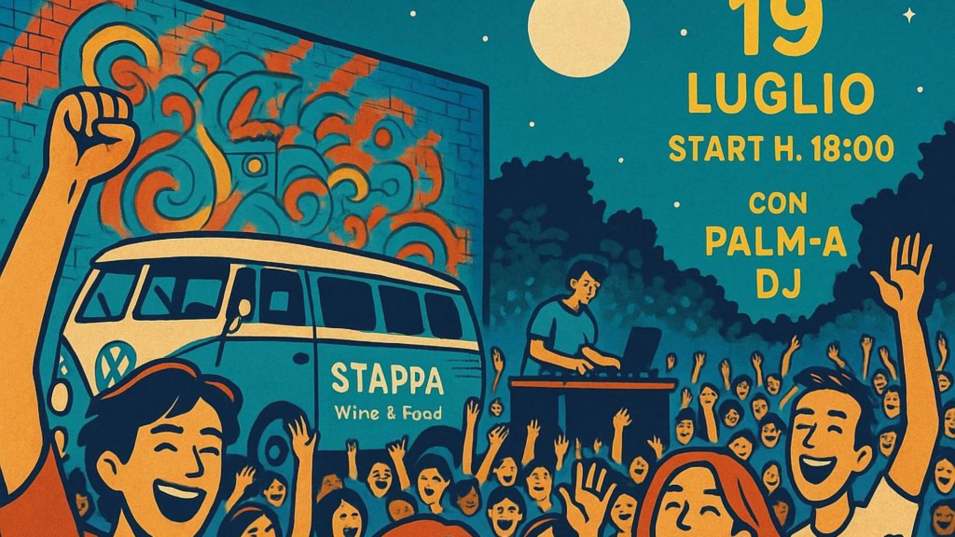 Castel Di Sangro: questa sera la terza edizione di una notte al Murales promossa da Stappa Wine & Food.